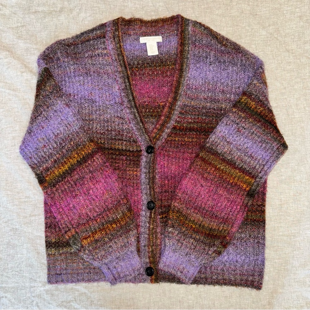 Christian Siriano Wool Blend Oversized Cardigan